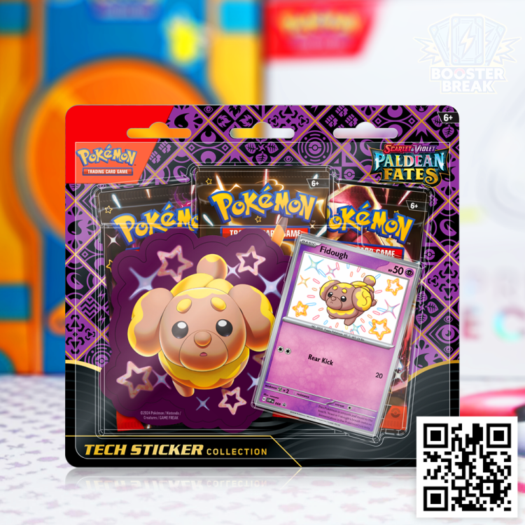 Pokémon TCG: Paldean Fates [PAF] Tech Sticker Collection Blister - Fidough - wersja angielska